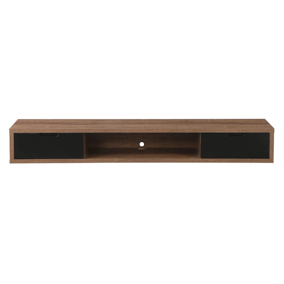 AIR AIR ENTERTAINMENT UNIT WALL MOUNT - 1800X390 - DARK OAK/BLK