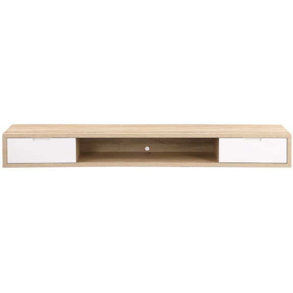AIR AIR ENTERTAINMENT UNIT WALL MOUNT - 2000X390 - OAK/WHITE