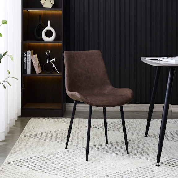 APOLLO APOLLO DINING CHAIR - PU BROWN