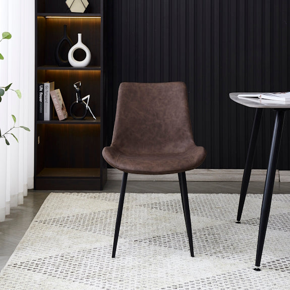 APOLLO APOLLO DINING CHAIR - PU BROWN