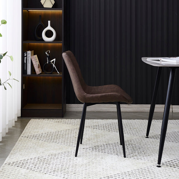 APOLLO APOLLO DINING CHAIR - PU BROWN