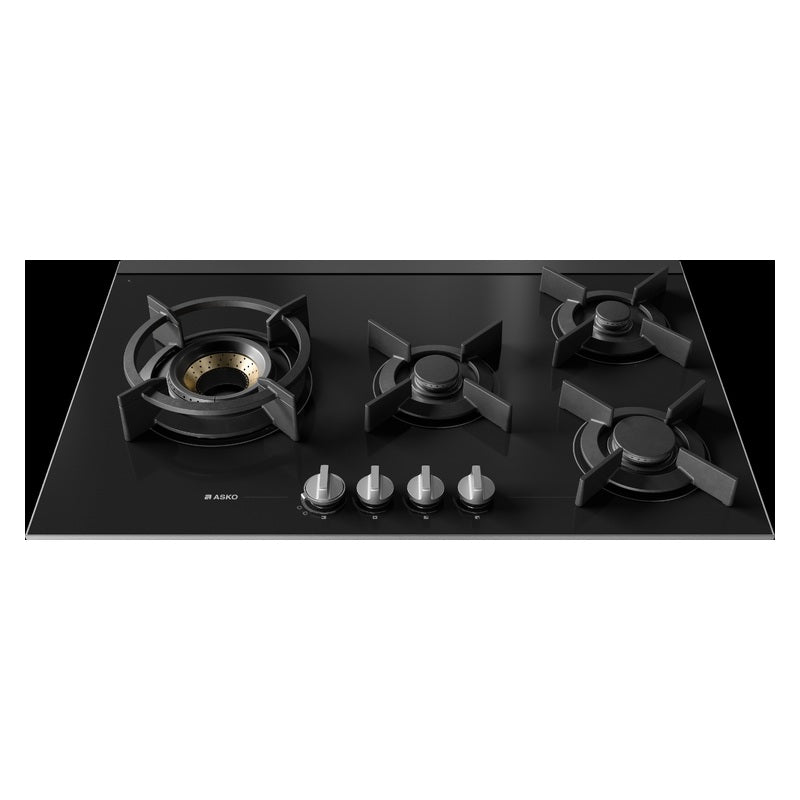 ASKO GAS COOKTOP BLACK CERAMIC GLASS 80cm