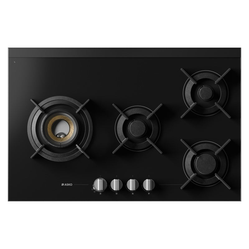 ASKO GAS COOKTOP BLACK CERAMIC GLASS 80cm