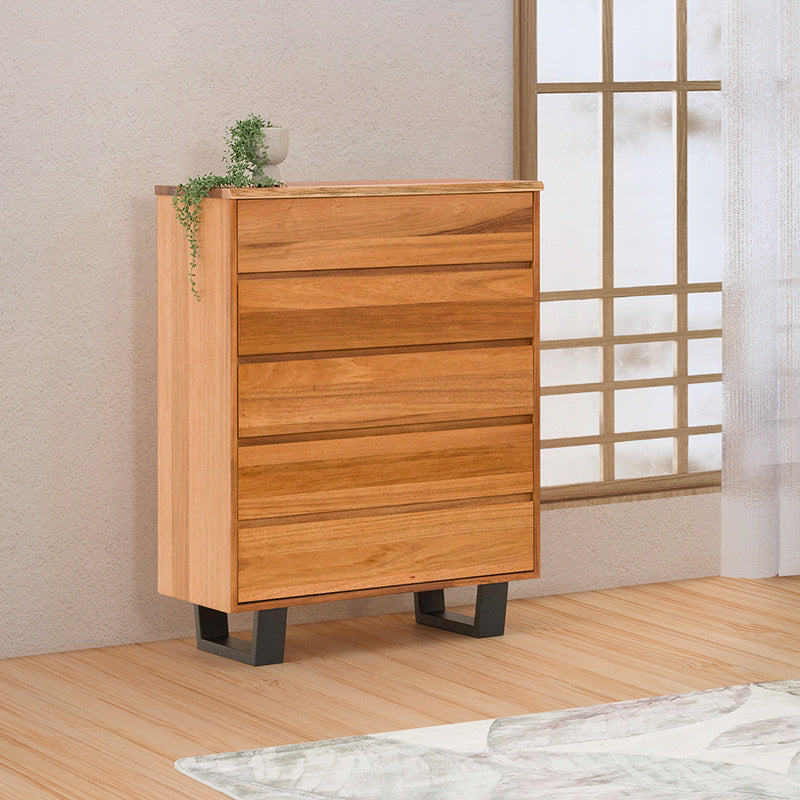 BAXTER BAXTER TALLBOY - 5 DRAWER - BLACKWOOD