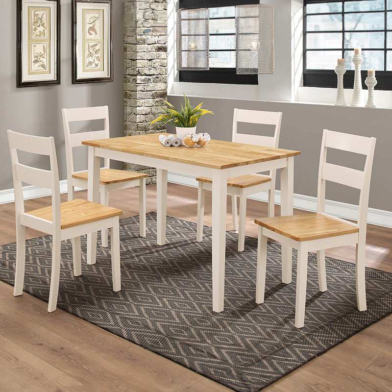 BONDI BONDI DINING SET 5 PCE 1140 - OAK/WHITE