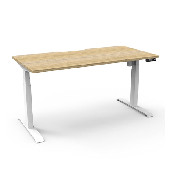 BOOST LIGHT BOOST LIGHT ADJUSTABLE DESK - 1500X750 - OAK/WHITE