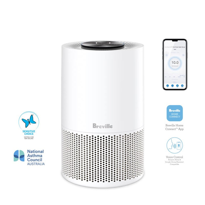 BREVILLE THE SMART AIR VIRAL PROTECT NIGHT GLOW PURIFIER UP TO 28M2