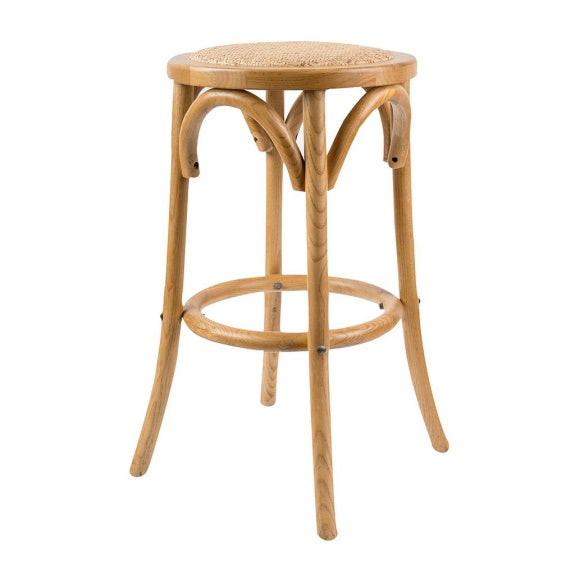 Café Kitchen Bar Stool - Oak/Rattan