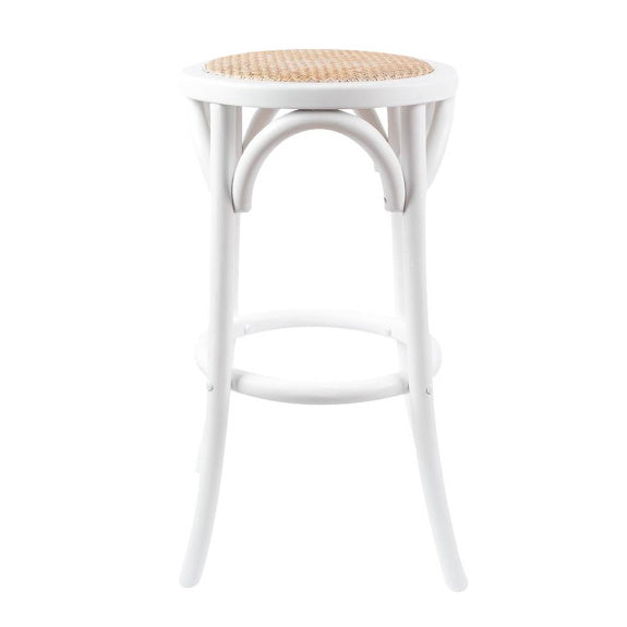 Café Kitchen Bar Stool - White/Rattan