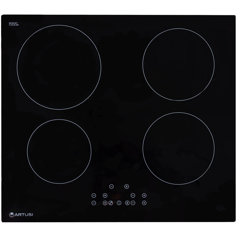 ARTUSI INDUCTION COOKTOP WITH BOOST FUNCTION BLACK TRIM 60cm