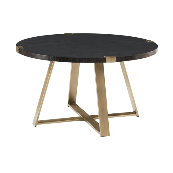 CAPRI CAPRI COFFEE TABLE - 770 ROUND - BLACK/GOLD