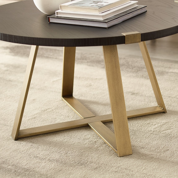 CAPRI CAPRI COFFEE TABLE - 770 ROUND - BLACK/GOLD