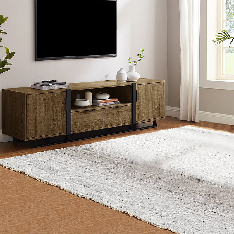 CAPRI CAPRI ENTERTAINMENT UNIT - 1800X400 - DARK OAK/BLACK