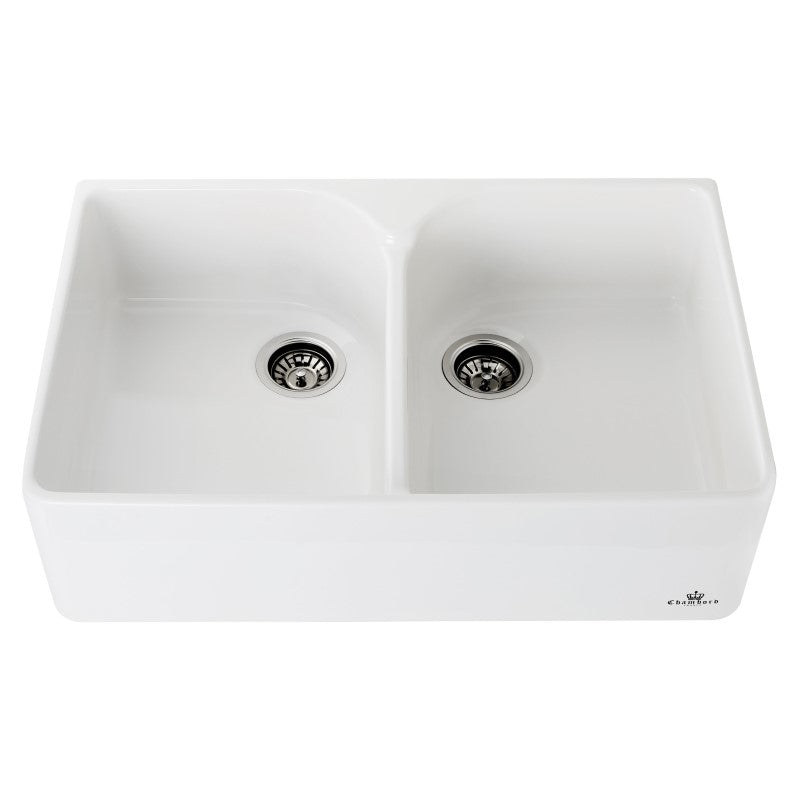 CHAMBORD CLOTAIRE DOUBLE BOWL 800X500X220 WHITE