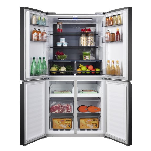 CHIQ CROSS DOOR REFRIGERATOR INVERTER TECHNOLOGY BLACK STEEL 601L