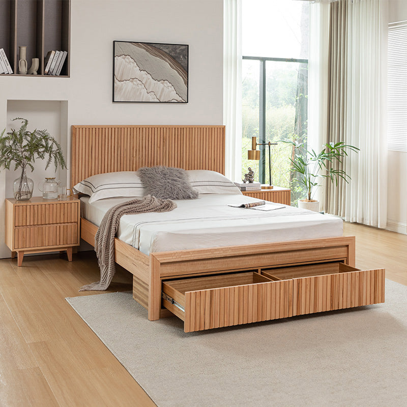 CLEO CLEO DOUBLE BEDROOM SUITE 4PCE - MESSMATE NATURAL