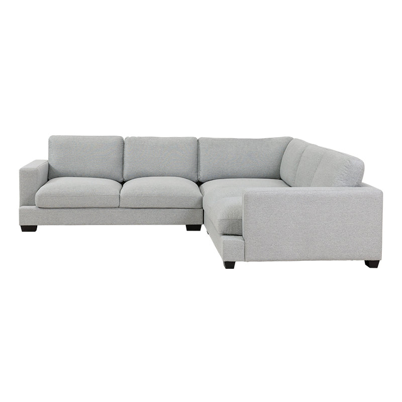 DARIA DARIA LIGHT GREY - FABRIC - CORNER LOUNGE WITH OTTOMAN