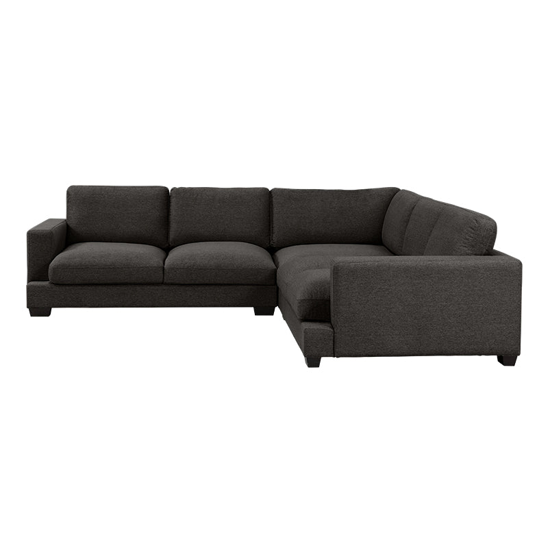 DARIA DARIA DARK GREY - FABRIC - CORNER LOUNGE WITH OTTOMAN