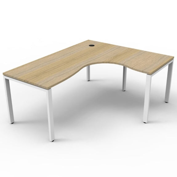 DELUXE INFINITY DELUXE RAPID INFINITY CORNER DESK - 1500X1500 - OAK/WHITE