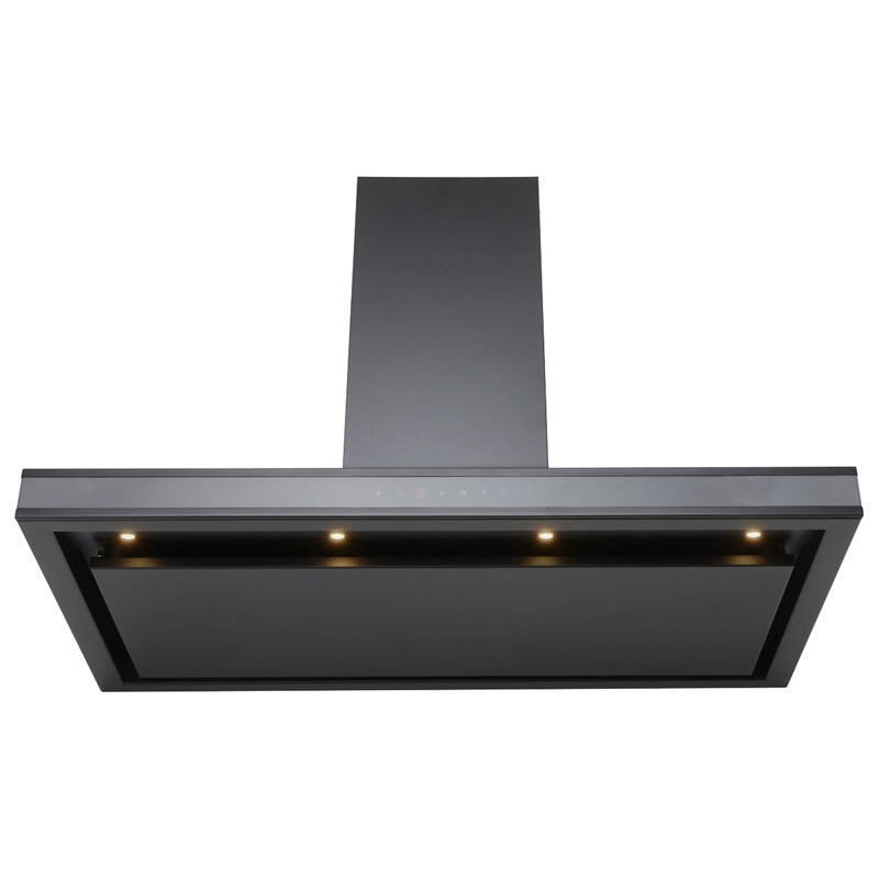 SCHWEIGEN RANGEHOOD CANOPY SILENT MODERATE COOKING BLACK 90cm
