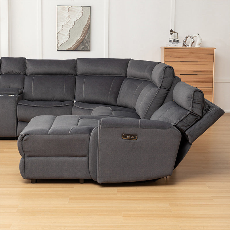 DYNASTY DYNASTY CHARCOAL - VELOUR SUEDE - CORNER WITH RHF CHAISE
