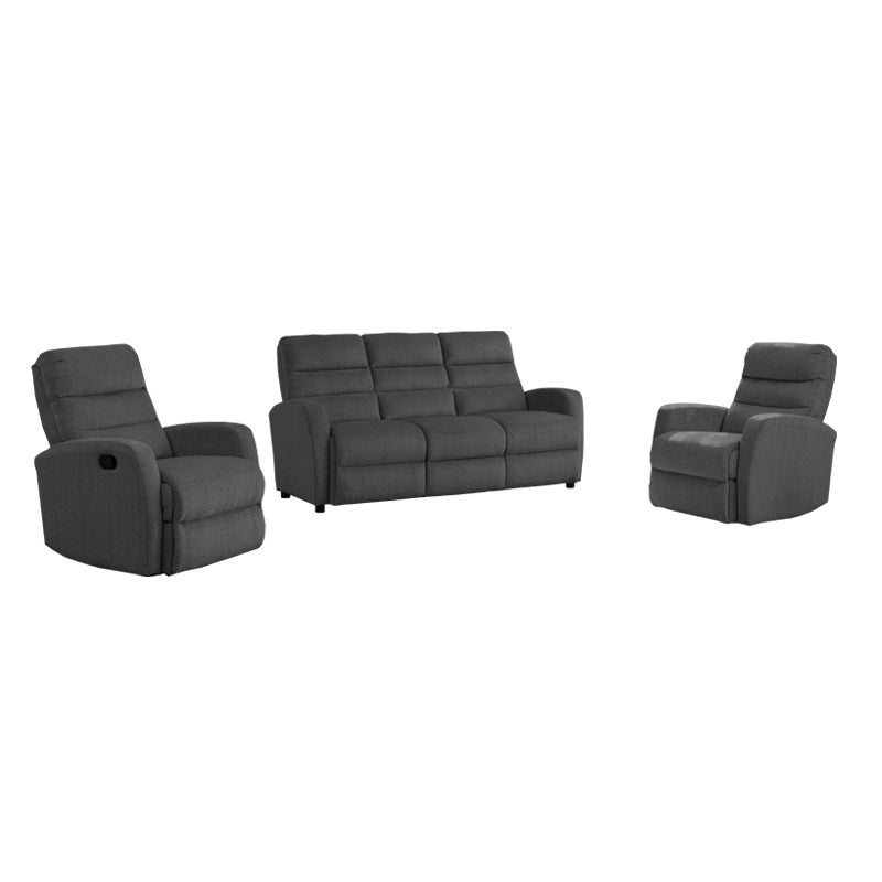 ECHO ECHO CHARCOAL - RIVER SUEDE - 3 SEATER + R + R