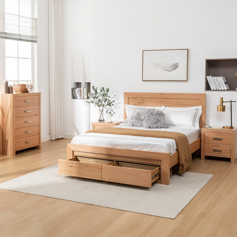 EVA EVA QUEEN BEDROOM SUITE 4PCE - MESSMATE NATURAL