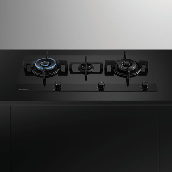 FISHERPAYKEL GAS ON GLASS COOKTOP 90CM