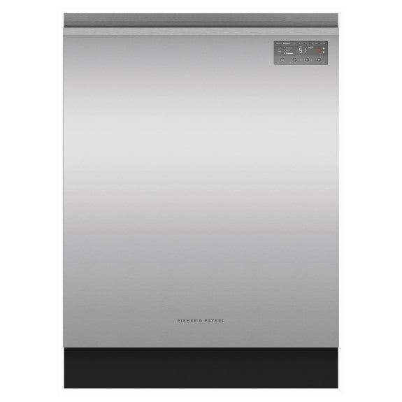 FISHERPAYKEL DISHWASHER BUILT UNDER SILVER RECESSED HANDLE 60CM