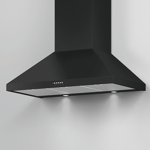 FISHERPAYKEL CANOPY WALL RANGEHOOD BLACK 90CM