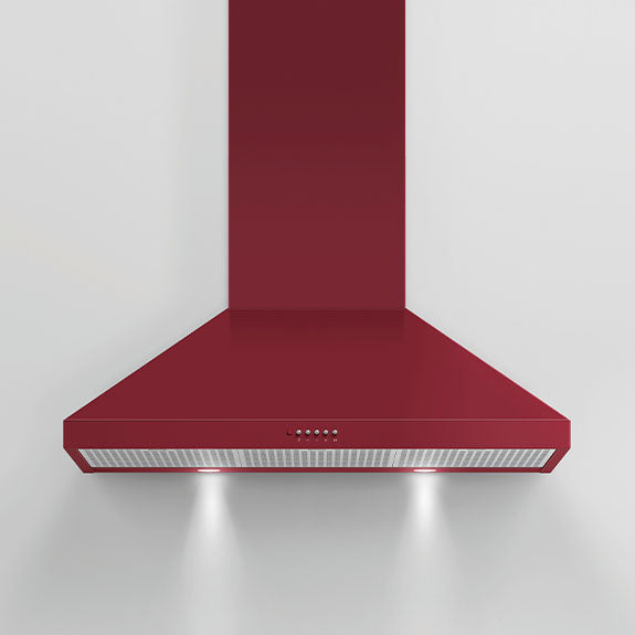 FISHERPAYKEL CANOPY WALL RANGEHOOD RED 90CM