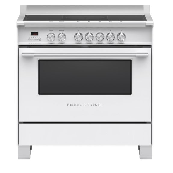 FISHERPAYKEL FREESTANDING INDUCTION COOKER WHITE 90CM