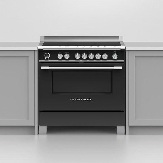 FISHERPAYKEL FREESTANDING INDUCTION COOKER BLACK 90CM