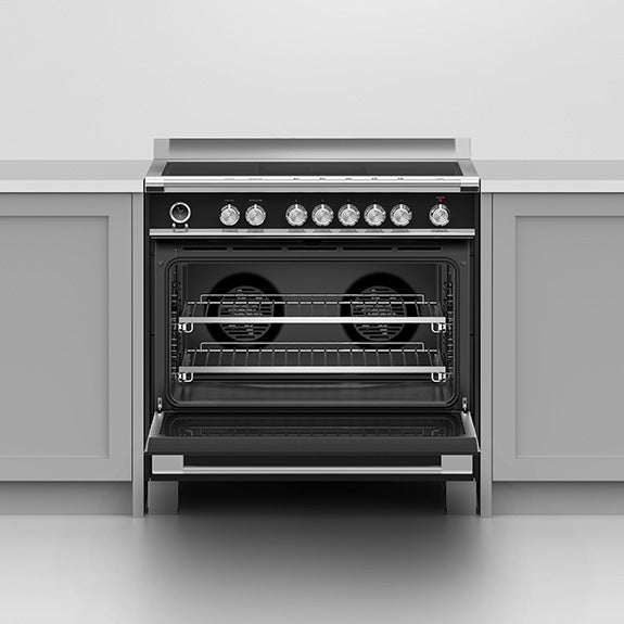 FISHERPAYKEL FREESTANDING INDUCTION COOKER BLACK 90CM