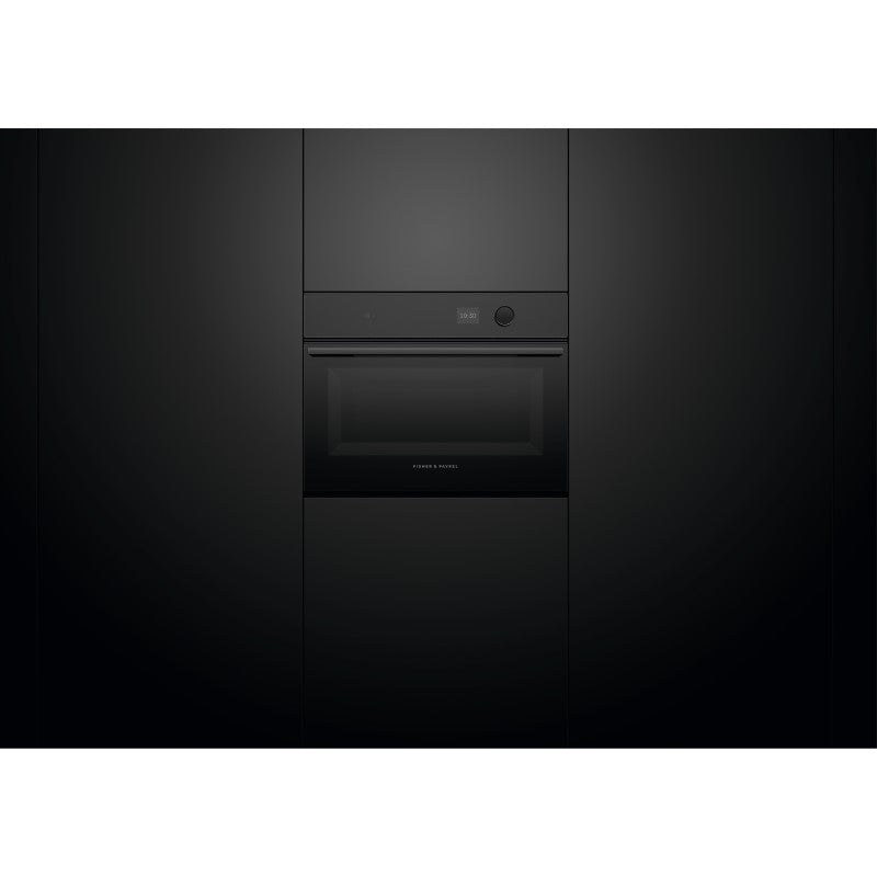 FISHERPAYKEL MICROWAVE OVEN COMPANION SMARTHQ MINIMAL BLACK 60CM