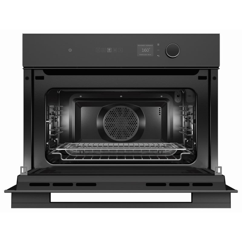 FISHERPAYKEL MICROWAVE OVEN COMPANION SMARTHQ MINIMAL BLACK 60CM
