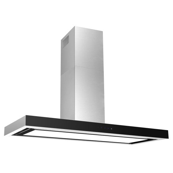 GLEMGAS SQUARE PROFILE OFFBOARD RANGEHOOD CANOPY SS 120cm