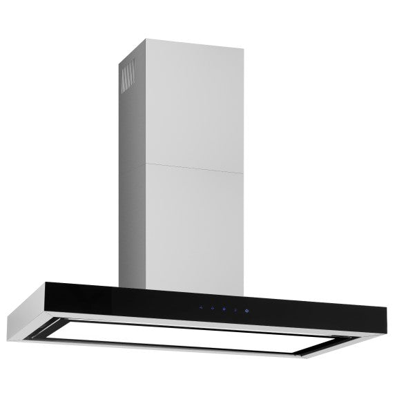 GLEMGAS SQUARE PROFILE OFFBOARD RANGEHOOD CANOPY SS 90cm