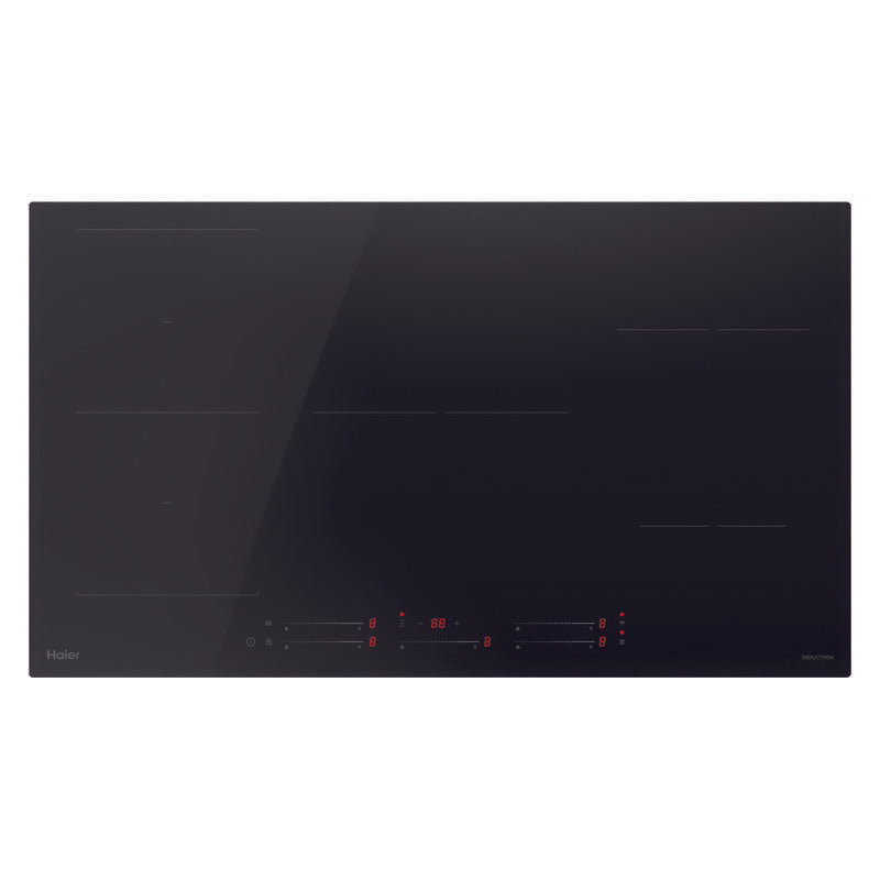 HAIER 500 SERIES INDUCTION COOKTOP 5 ZONE FLEXI ZONE BLACK GLASS 90CM
