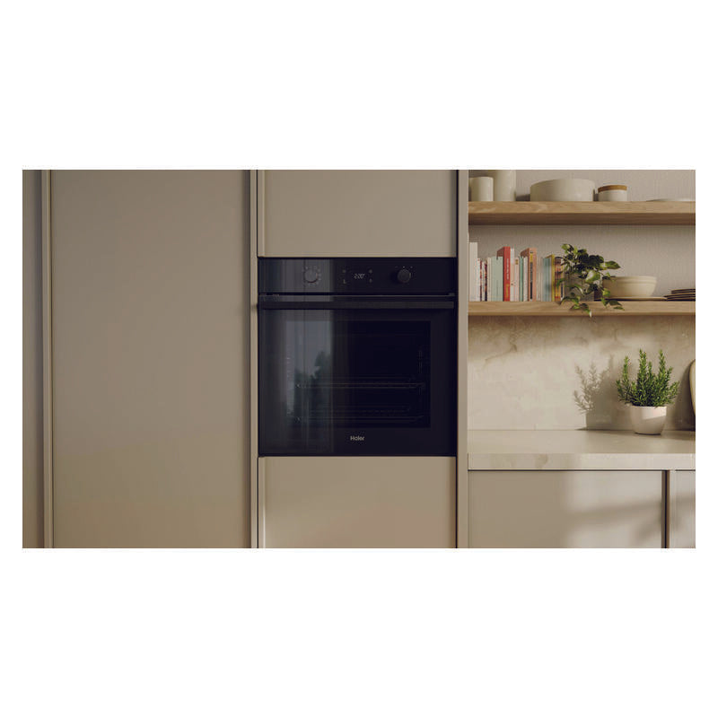 HAIER 500 SERIES BUILT IN OVEN AIR FRY STEAM ASSIST BLACK 60CM