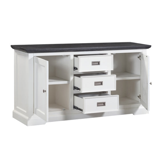 HAMPTON HAMPTON BUFFET - 1640X470 - WHITE/DARK TIMBER