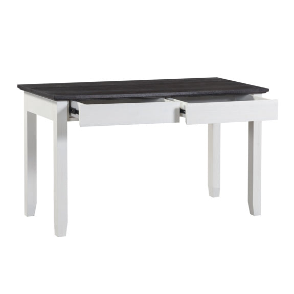HAMPTON HAMPTON DESK - 1400X600 - WHITE/DARK TIMBER