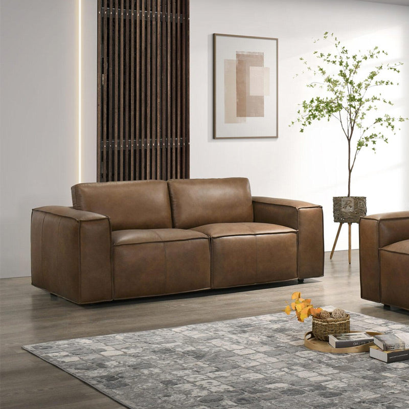 HAVANA HAVANA TAN - LEATHER - 2 + 3 SEAT SOFA PAIR