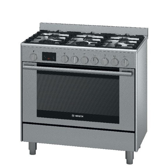 BOSCH SERIES 6 FREESTANDING DUAL FUEL COOKER - STAINLESS STEEL 90cm