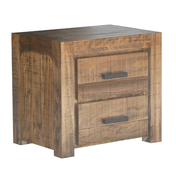 Hugo 4 Piece King Bedroom Suite with Tallboy - Stained Pine