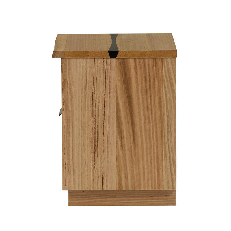 KAITLYN KAITLYN BEDSIDE TABLE - 2 DRAWER - MOUNTAIN ASH/LIVE EDGE