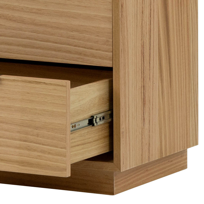 KAITLYN KAITLYN BEDSIDE TABLE - 2 DRAWER - MOUNTAIN ASH/LIVE EDGE