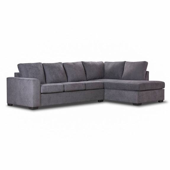 Kristie 3 Seater Sofa Bed with Chaise - Dark Grey