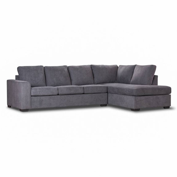 Kristie 3 Seater Sofa Bed with Chaise - Dark Grey