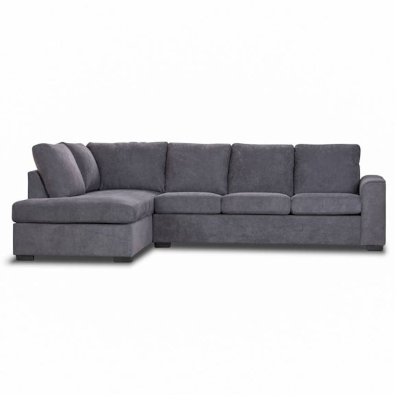 Kristie 3 Seater Sofa Bed with Chaise - Dark Grey